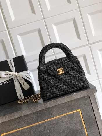 Uubags Chanel Small 26C Early Spring AS4416 Kelly Bag In Black 19x13x7cm