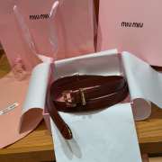 Uubags Miu Miu leather belt brown with gold hardware 2cm - 3