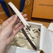Uubags Louis Vuitton M4196U Mini Flowergram 1.5cm White Belt with Silver Hardware  - 2