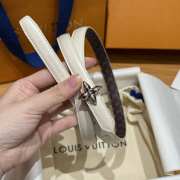 Uubags Louis Vuitton M4196U Mini Flowergram 1.5cm White Belt with Silver Hardware  - 3