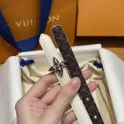 Uubags Louis Vuitton M4196U Mini Flowergram 1.5cm White Belt with Silver Hardware  - 4
