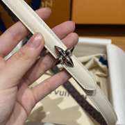 Uubags Louis Vuitton M4196U Mini Flowergram 1.5cm White Belt with Silver Hardware  - 5
