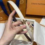Uubags Louis Vuitton M4196U Mini Flowergram 1.5cm White Belt with Gold Hardware - 2