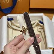 Uubags Louis Vuitton M4196U Mini Flowergram 1.5cm White Belt with Gold Hardware - 5