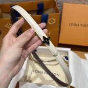 Uubags Louis Vuitton M4196U Mini Flowergram 1.5cm White Belt with Black Hardware - 5