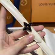 Uubags Louis Vuitton M4196U Mini Flowergram 1.5cm White Belt with Black Hardware - 3