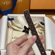Uubags Louis Vuitton M4196U Mini Flowergram 1.5cm White Belt with Black Hardware - 4