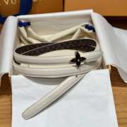 Uubags Louis Vuitton M4196U Mini Flowergram 1.5cm White Belt with Black Hardware - 6