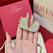 Uubags Valentino VLogo crystal-embellished chain belt gold - 5