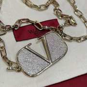 Uubags Valentino VLogo crystal-embellished chain belt gold - 2