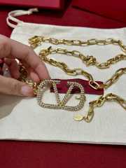 Uubags Valentino Vlogo Signature Gold Chain Belt in Palladium/crystal - 1