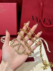 Uubags Valentino Vlogo Signature Gold Chain Belt in Palladium/crystal - 3