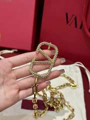 Uubags Valentino Vlogo Signature Gold Chain Belt in Palladium/crystal - 2