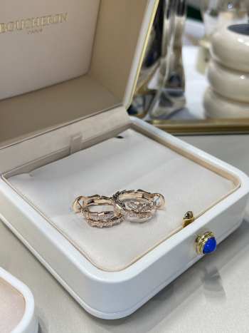 Uubags Bvlgari Rose Gold Full Diamond Snake Ring