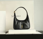 Uubags YSL Calypso Mini Hobo Bag in Plunged Lambskin Black 20x12x5cm - 1