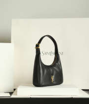 Uubags YSL Calypso Mini Hobo Bag in Plunged Lambskin Black 20x12x5cm - 5