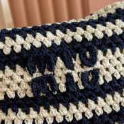 Uubags Miu Miu Crochet pouch bag in blue/white 19x14x10cm - 2