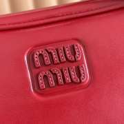 Uubags Miu Miu leather top-handle bag ruby red 28x15x13cm - 2
