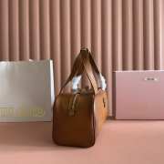 Uubags Miu Miu leather top-handle bag brown 28x15x13cm - 6