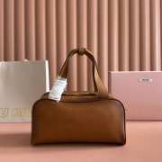 Uubags Miu Miu leather top-handle bag brown 28x15x13cm - 4