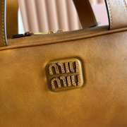 Uubags Miu Miu leather top-handle bag brown 28x15x13cm - 2