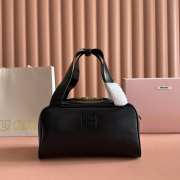 Uubags Miu Miu leather top-handle bag black 28x15x13cm - 1