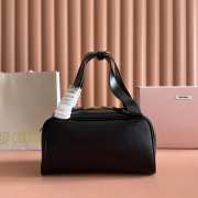 Uubags Miu Miu leather top-handle bag black 28x15x13cm - 5