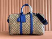 Uubags Gucci multicolor medium travel bag blue leather trim 45x30x24.5cm - 1
