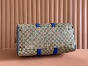 Uubags Gucci multicolor medium travel bag blue leather trim 45x30x24.5cm - 4
