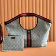 Uubags Gucci Giglio large tote bag grey GG canvas 60x47x16cm - 1