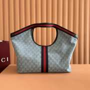 Uubags Gucci Giglio large tote bag grey GG canvas 60x47x16cm - 4