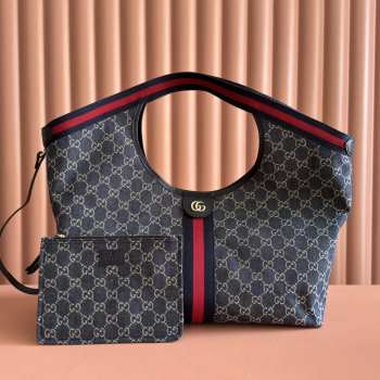 Uubags Gucci Giglio large tote bag black GG canvas 60x47x16cm