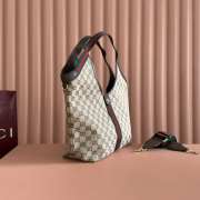 Uubags Gucci Giglio medium tote bag beige and dark brown GG canvas 50x47x14cm - 5