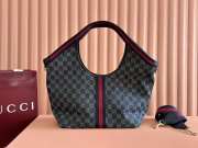 Uubags Gucci Giglio medium tote bag black GG canvas 50x47x14cm - 5