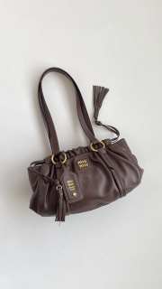 Uubags Miu Miu Joie Nappa Leather Bag in Brown 32x16x10.5cm - 5