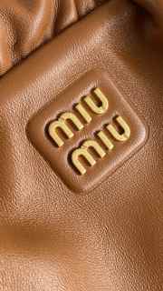Uubags Miu Miu Joie Nappa Leather Bag in Caramel 32x16x10.5cm - 6