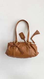 Uubags Miu Miu Joie Nappa Leather Bag in Caramel 32x16x10.5cm - 5