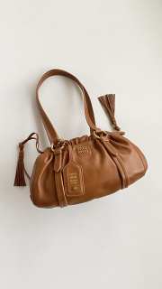Uubags Miu Miu Joie Nappa Leather Bag in Caramel 32x16x10.5cm - 2