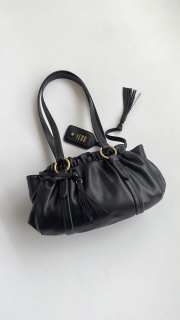 Uubags Miu Miu Joie Nappa Leather Bag in Black 32x16x10.5cm - 6