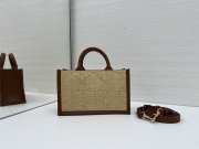 Uubags Mini Dior Book Tote Bag Beige Cannage Raffia 21.5x13x7.5cm - 4
