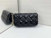 Uubags My Dior phone pouch Dior Talk black cannage-patterned glossy calf leather 18.5x10x4cm - 4