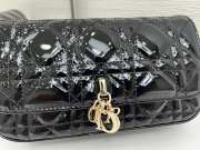 Uubags My Dior phone pouch Dior Talk black cannage-patterned glossy calf leather 18.5x10x4cm - 2