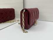 Uubags My Dior phone pouch Dior Talk red cannage-patterned glossy calf leather 18.5x10x4cm - 6