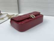 Uubags My Dior phone pouch Dior Talk red cannage-patterned glossy calf leather 18.5x10x4cm - 5