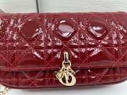 Uubags My Dior phone pouch Dior Talk red cannage-patterned glossy calf leather 18.5x10x4cm - 2