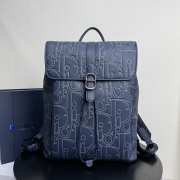 Uubags Dior Daily Backpack with Flap Navy Blue 30.5x41.5x15.5cm - 1
