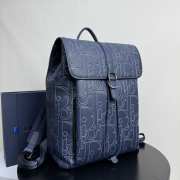 Uubags Dior Daily Backpack with Flap Navy Blue 30.5x41.5x15.5cm - 5