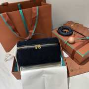 Uubags Loro Piana Extra Pocket 19 Cashfur Smooth Bag In Navy Blue 19x7x12cm - 6
