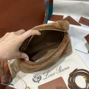 Uubags Loro Piana Extra Pocket 19 Cashfur Smooth Bag In Dark Brown 19x7x12cm - 4
