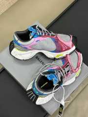 Uubags Balenciaga Stapler Sneaker in grey, blue, pink, neon yellow, and white polyurethane and polyester - 2